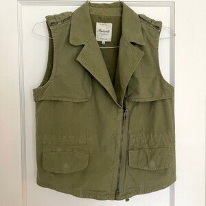 Madewell Safari Field Vest in Khaki Green | Size Small